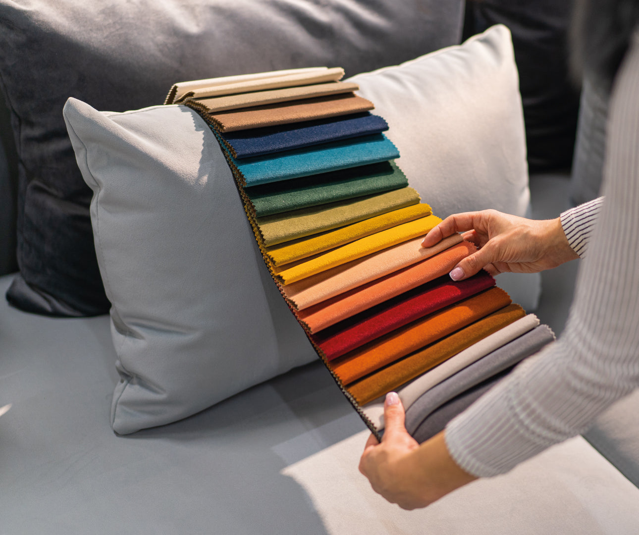 Campione tessuto e colori