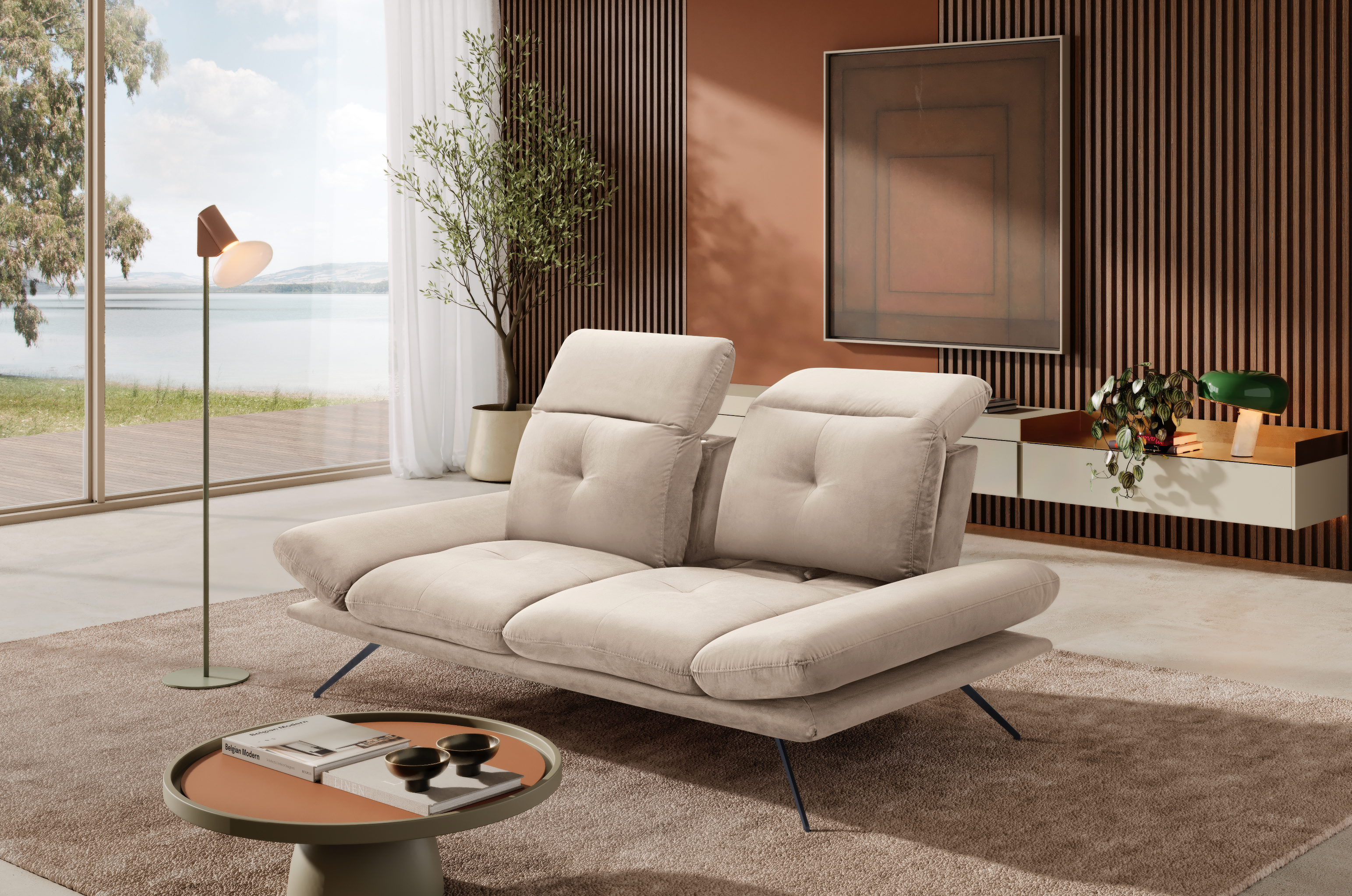 Canapé 2 Places Miranda – Komodo | Tissu Viky, Fabriqué en Italie - Collection 2026
