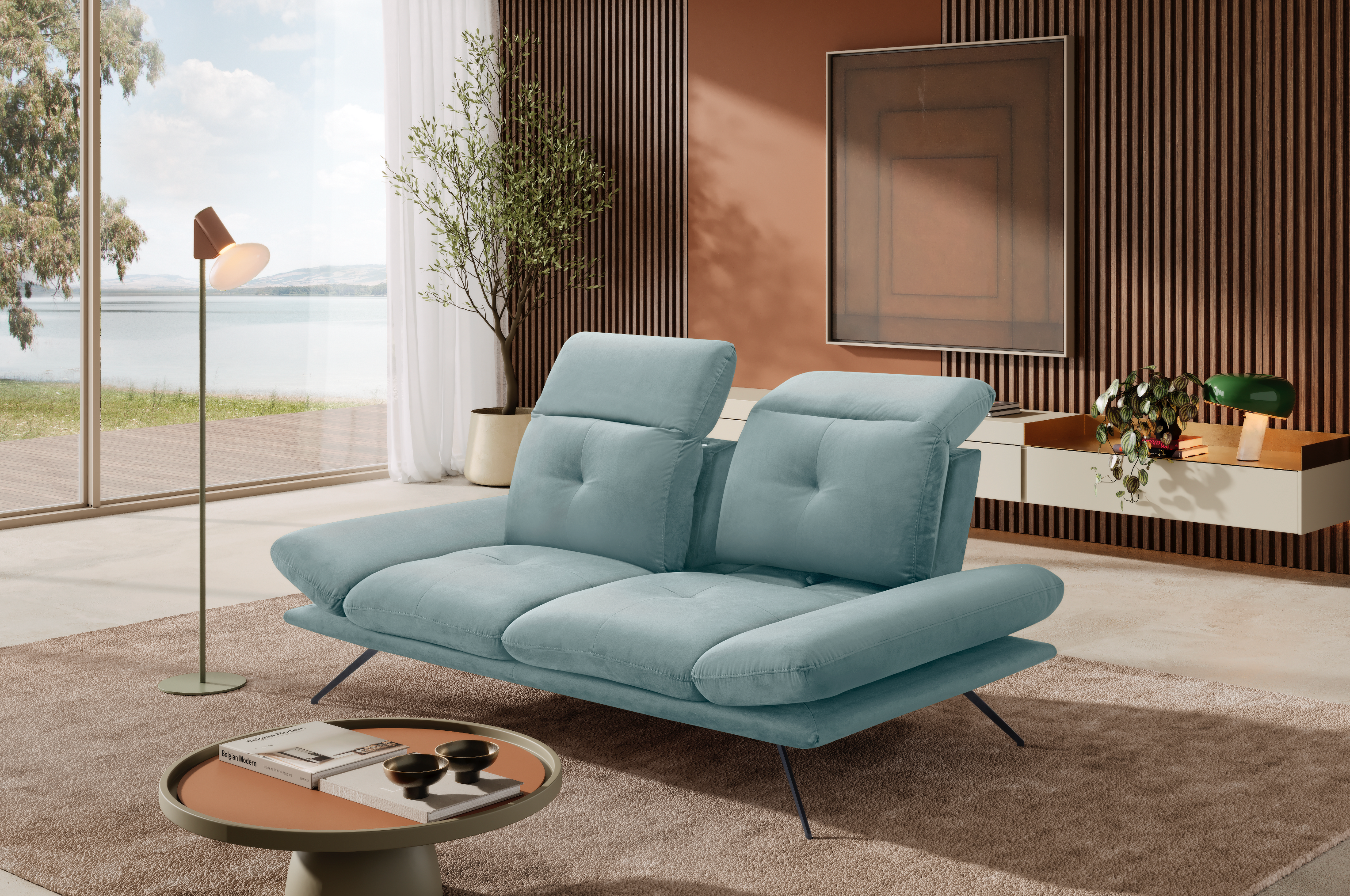 Canapé 2 Places Miranda – Komodo | Tissu Viky, Fabriqué en Italie - Collection 2026
