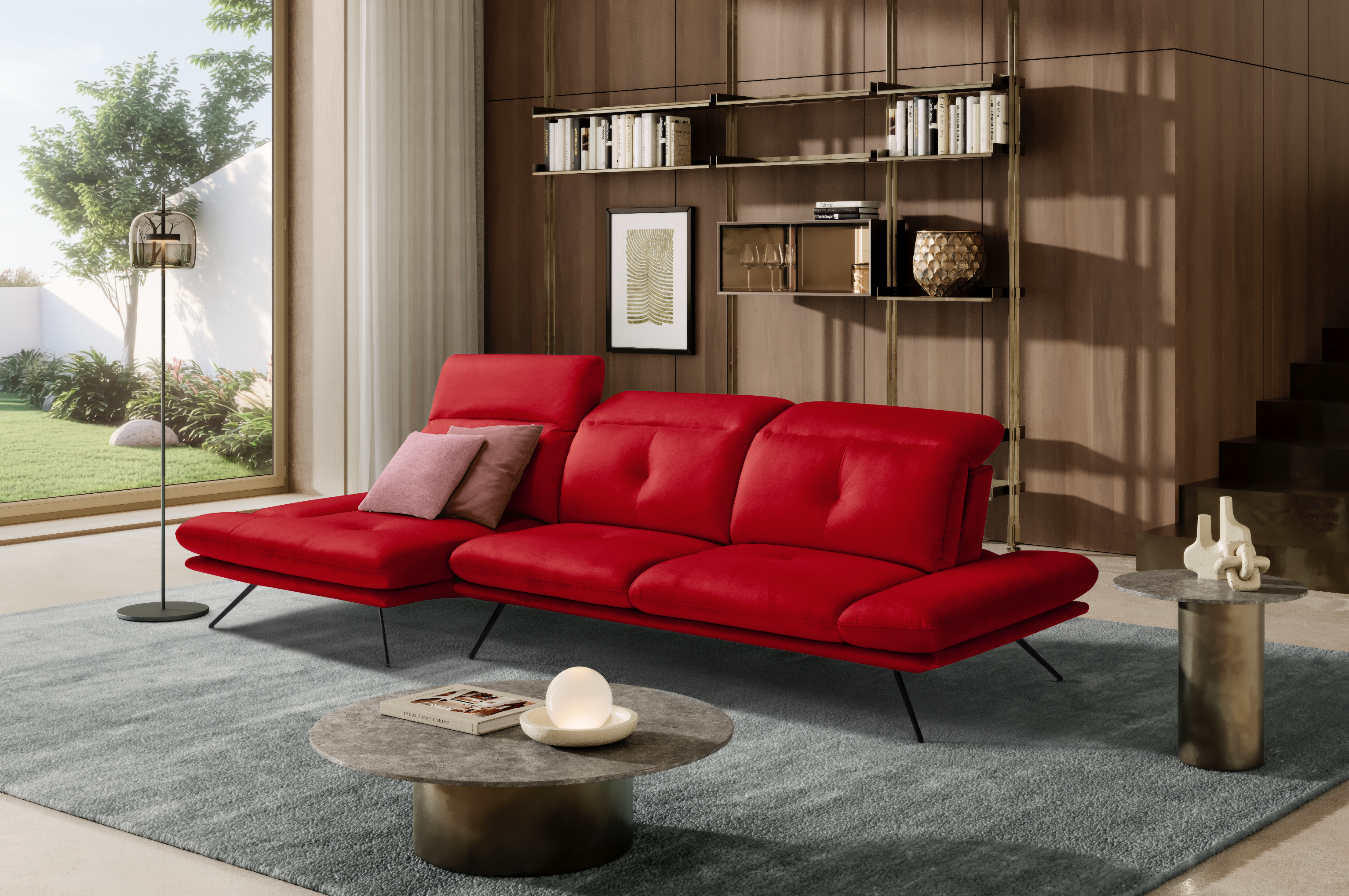 Canapé Chaise Longue Miranda – Komodo | Tissu Viky, Fabriqué en Italie - Collection 2026