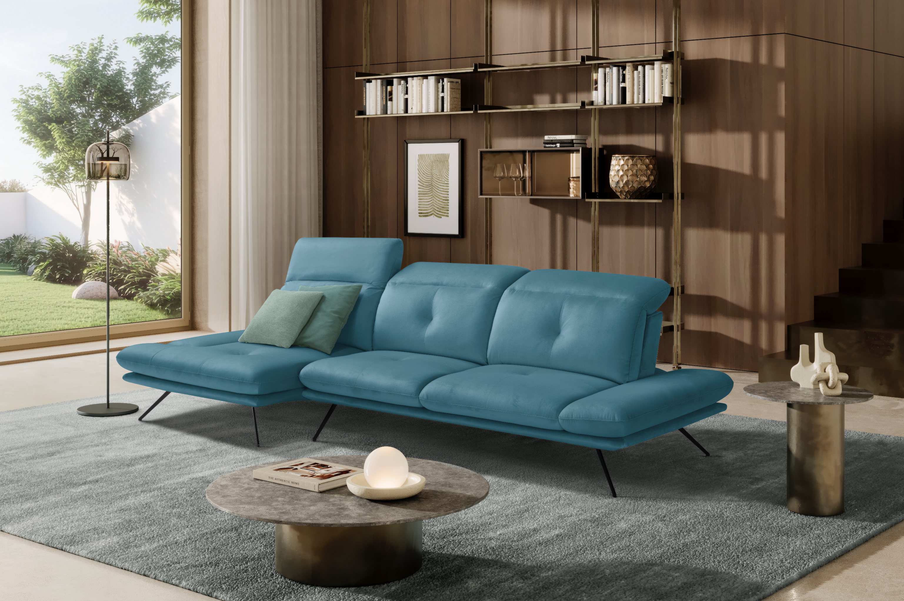 Canapé Chaise Longue Miranda – Komodo | Tissu Viky, Fabriqué en Italie - Collection 2026