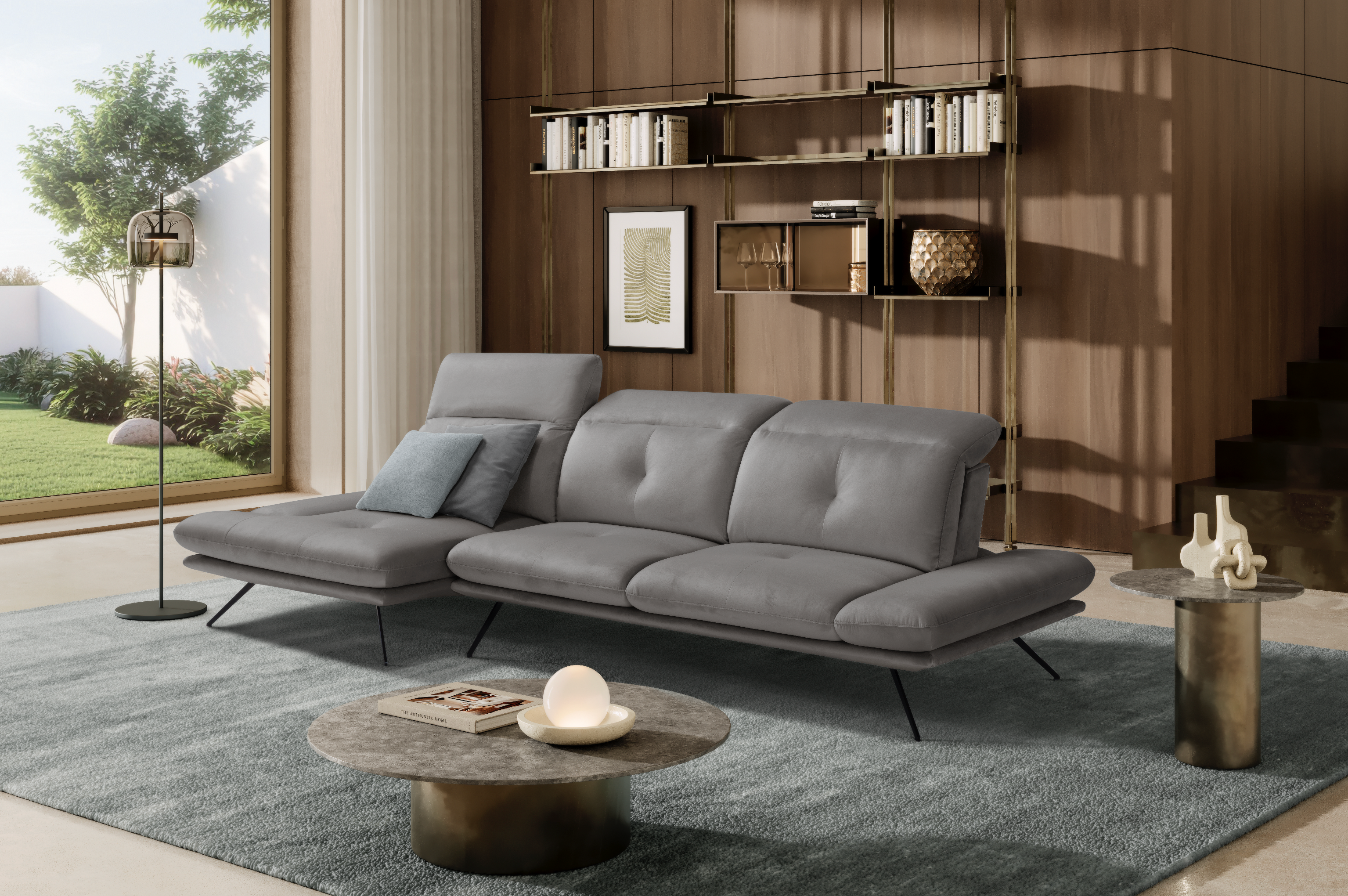 Canapé Chaise Longue Miranda – Komodo | Tissu Viky, Fabriqué en Italie - Collection 2026