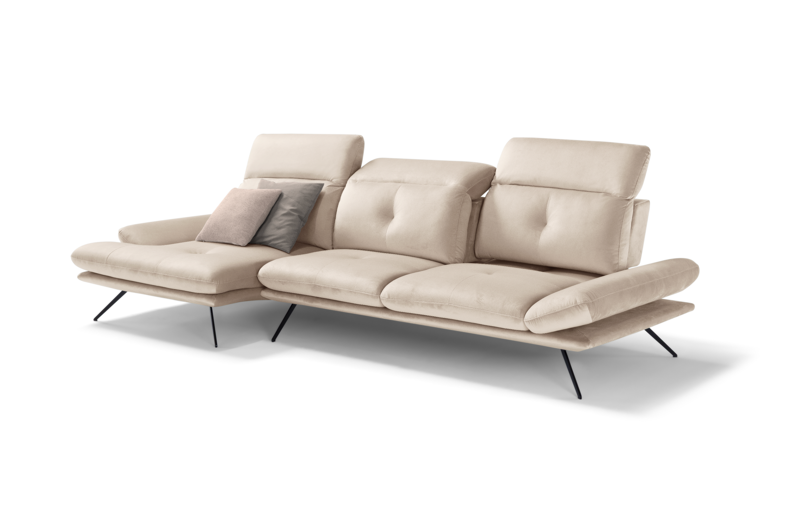 Canapé Chaise Longue Miranda – Komodo | Tissu Viky, Fabriqué en Italie - Collection 2026