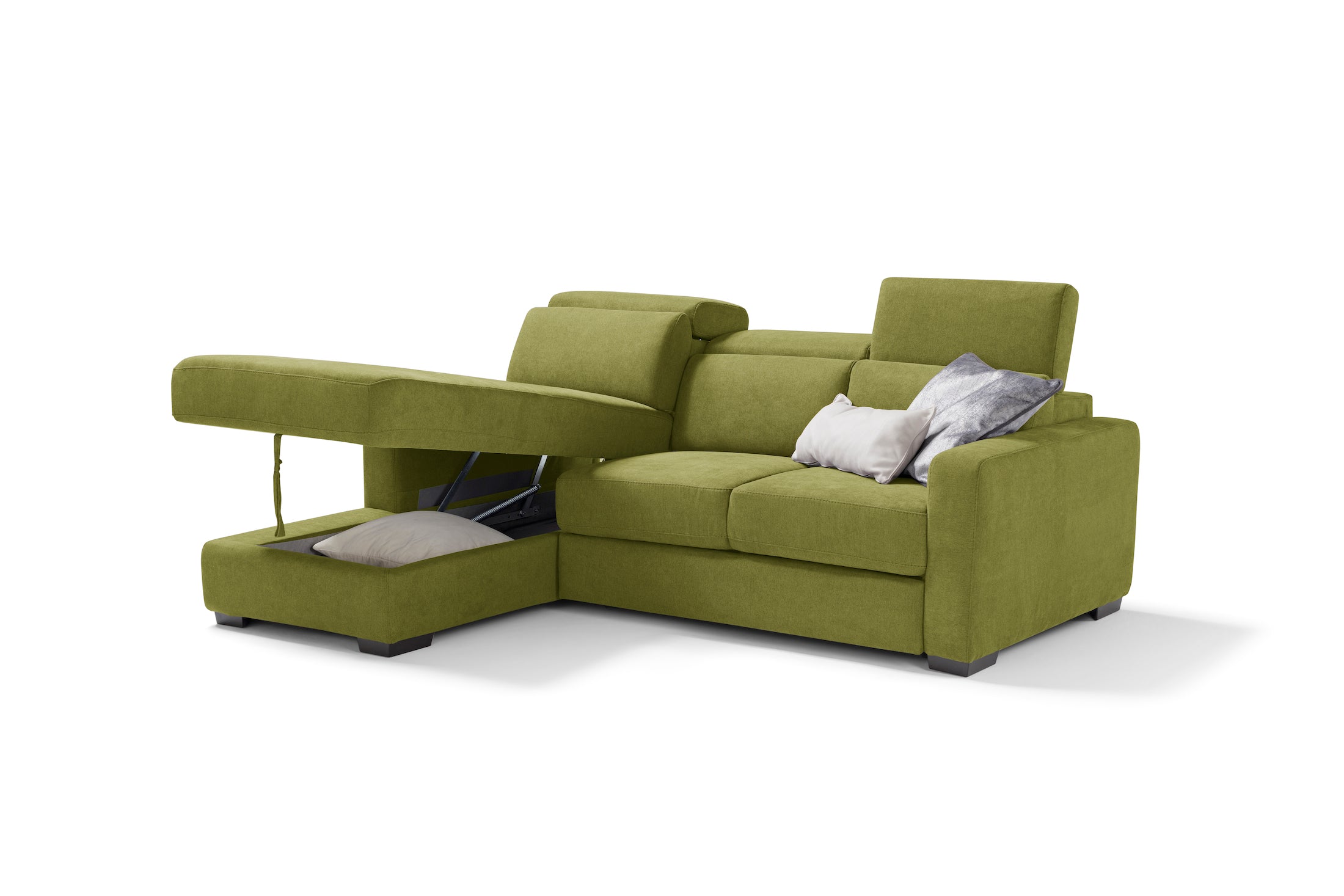TALENTO chaise longue sofa, 3 seats max - KOMODO bed opening