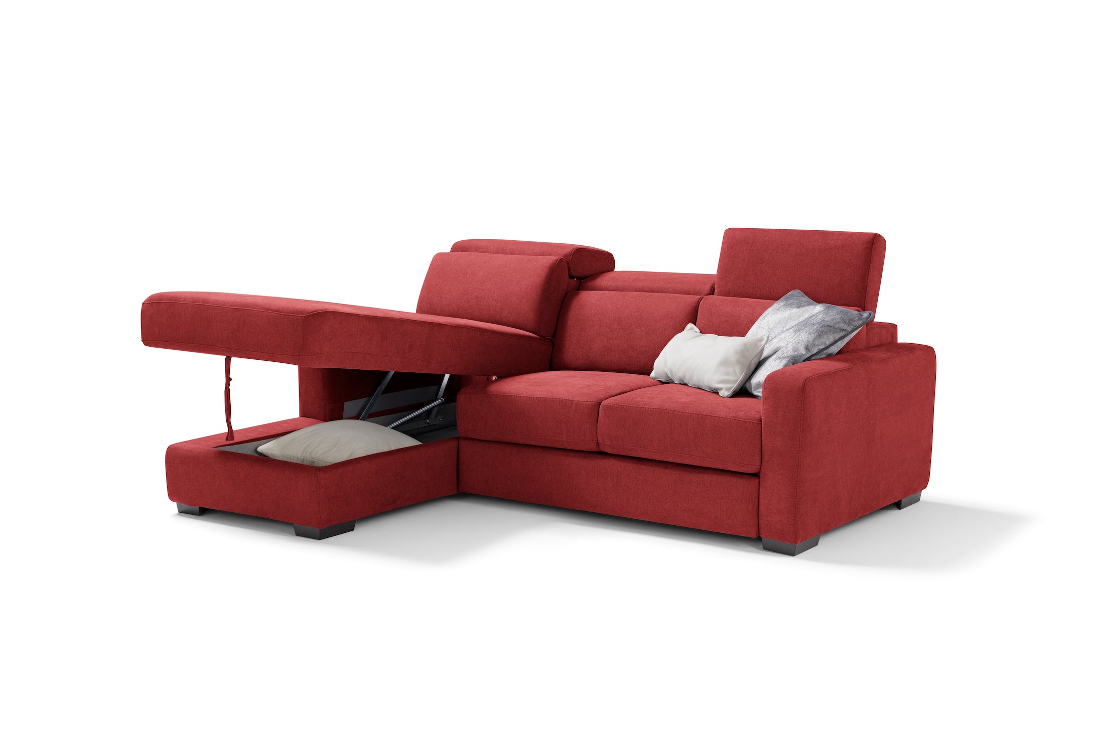 TALENTO chaise longue sofa, 3 seats max - KOMODO bed opening