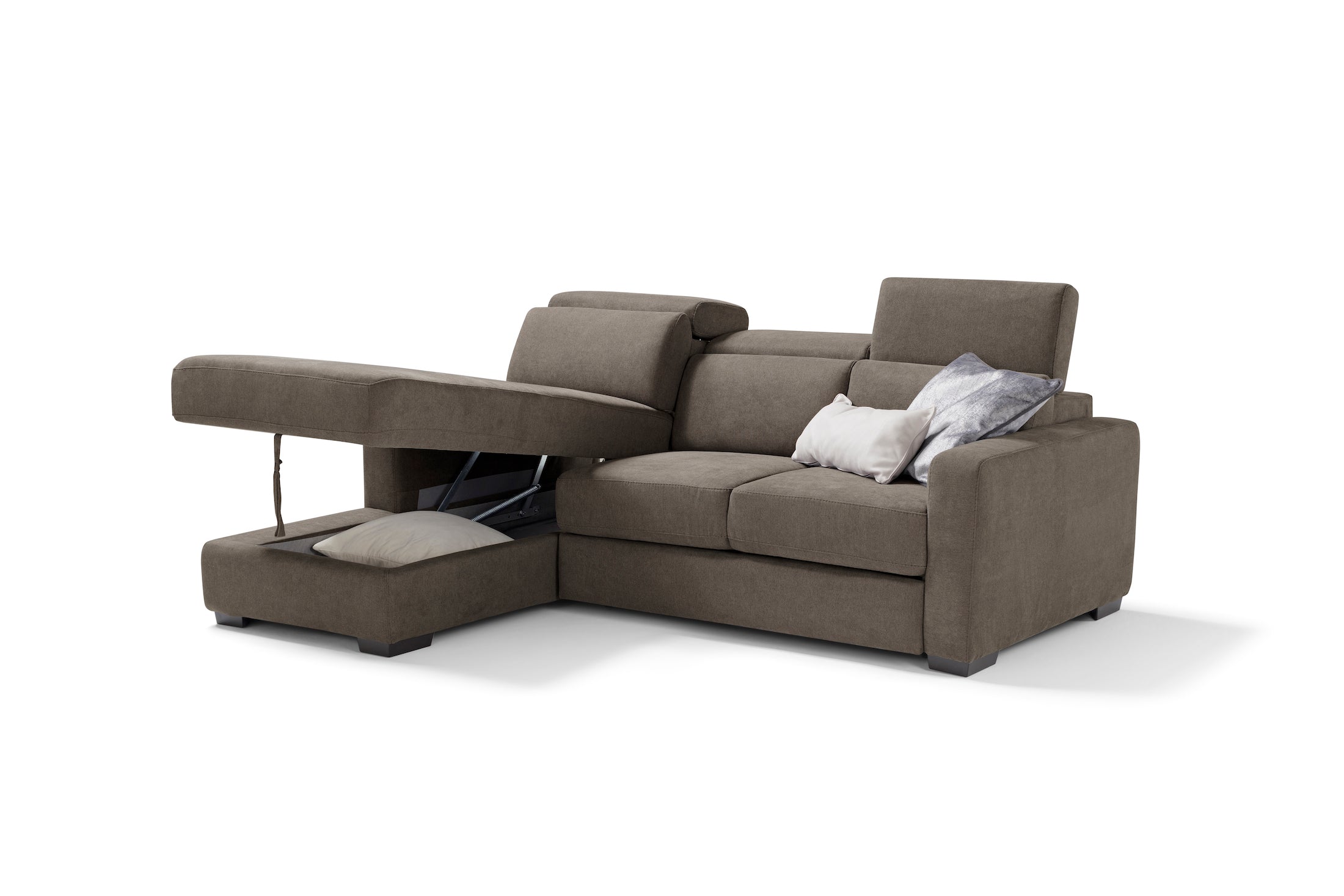 TALENTO chaise longue sofa, 3 seats max - KOMODO bed opening