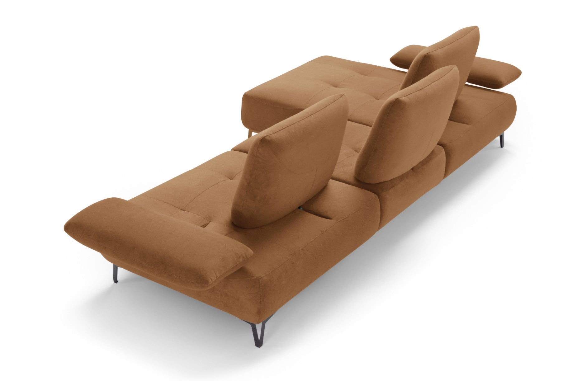 Canapé 2 Places avec Chaise Longue Tokio – Komodo | Tissu Psyché Déperlant, Fabriqué en Italie