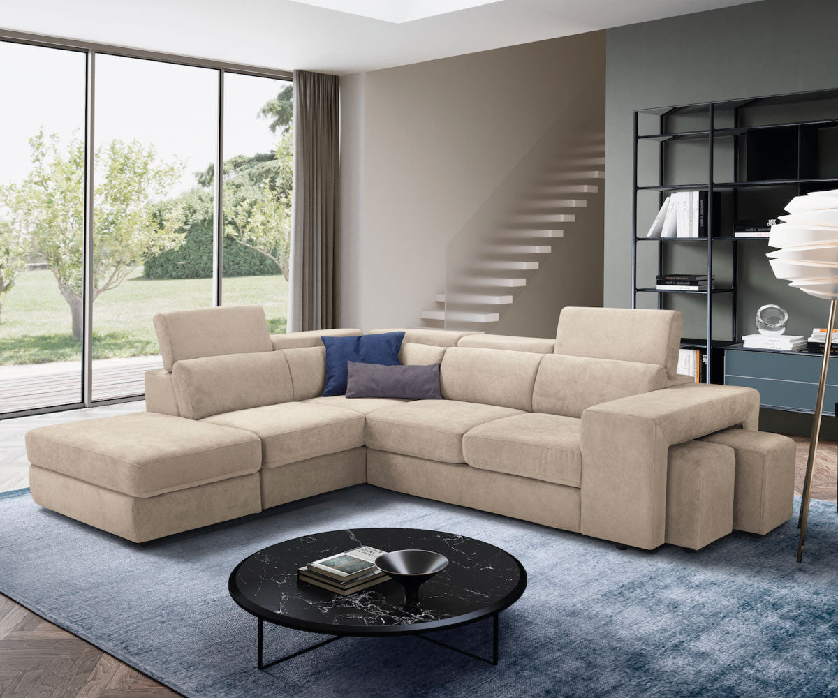 Canapé d'angle TALENTO - Ouverture lit KOMODO