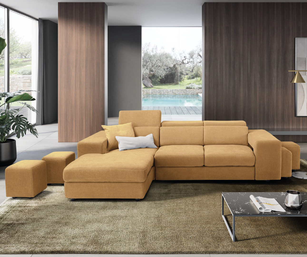 Canapé méridienne TALENTO - Ouverture lit KOMODO