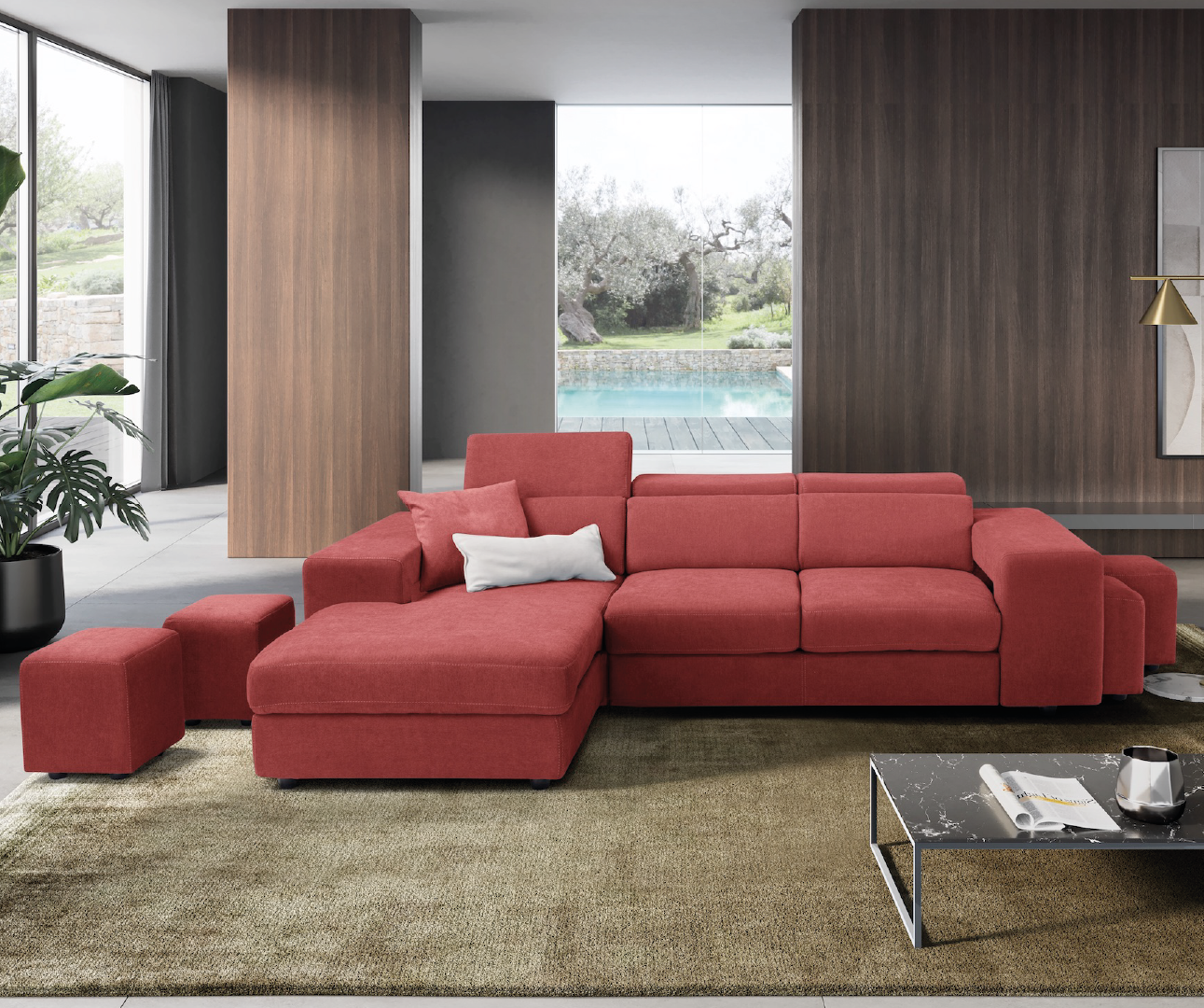 Canapé méridienne TALENTO - Ouverture lit KOMODO