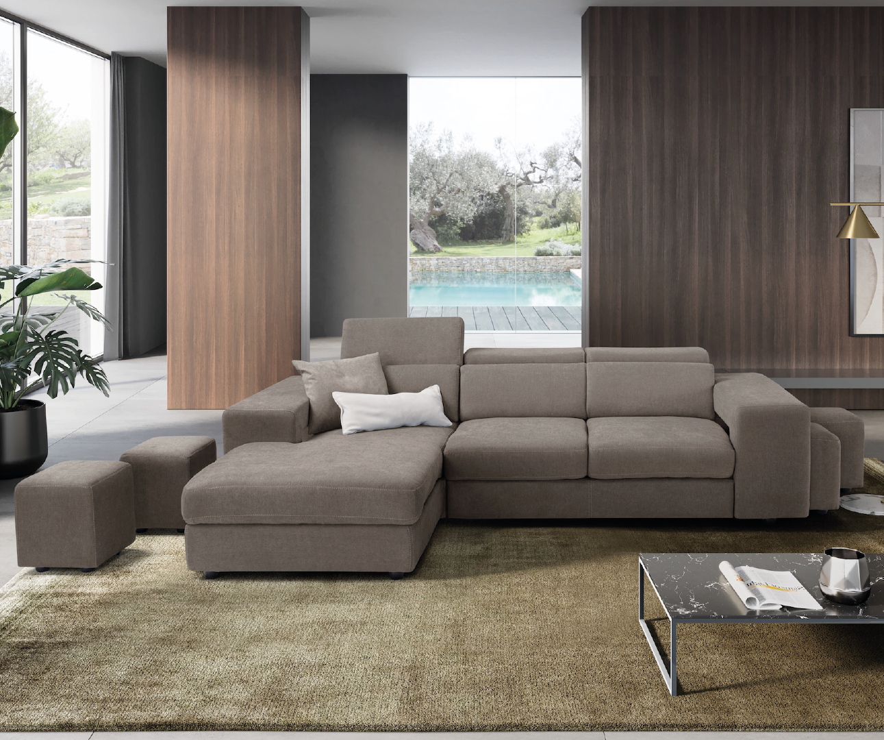 Canapé méridienne TALENTO - Ouverture lit KOMODO