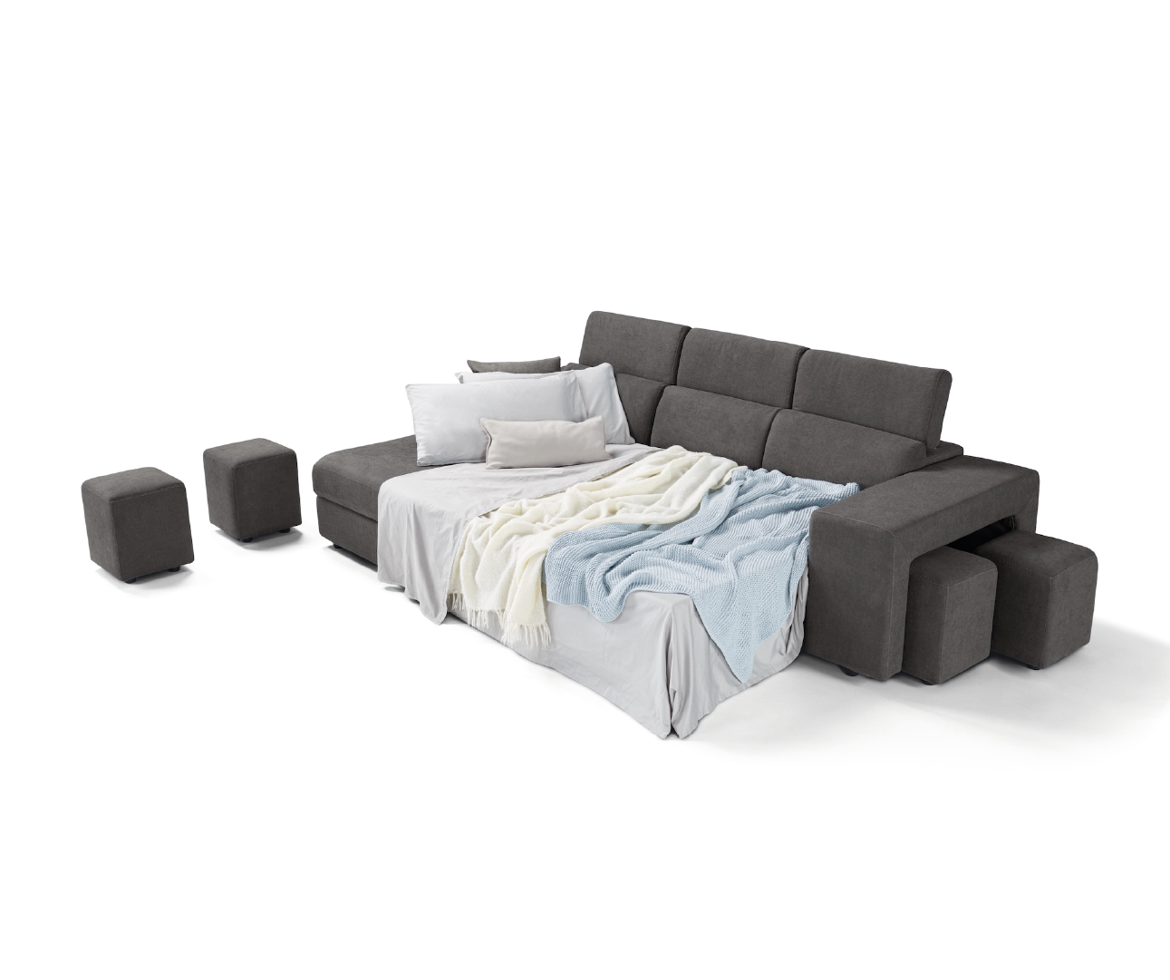 Canapé méridienne TALENTO - Ouverture lit KOMODO