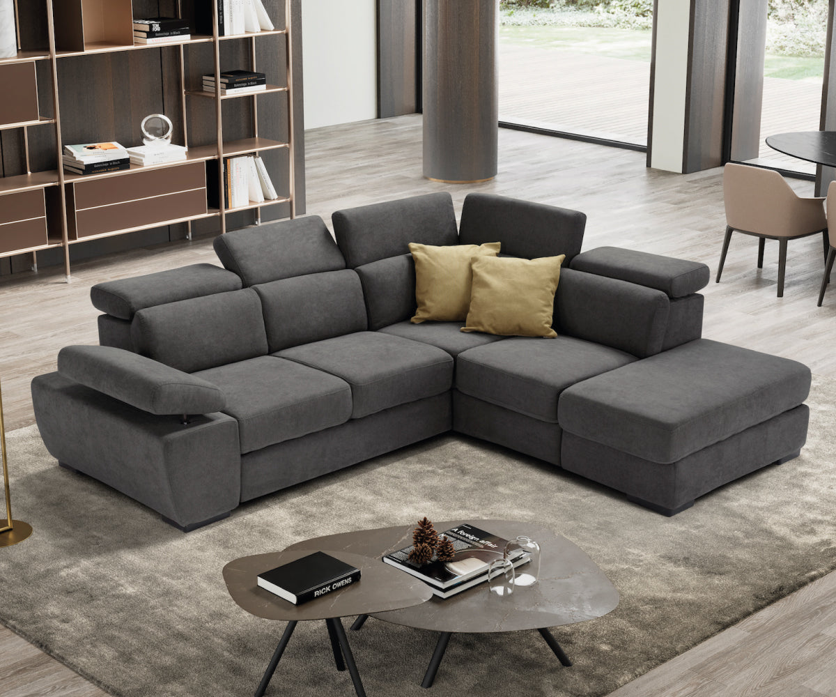 FABIOLA corner sofa - storage pouf and bed opening KOMODO
