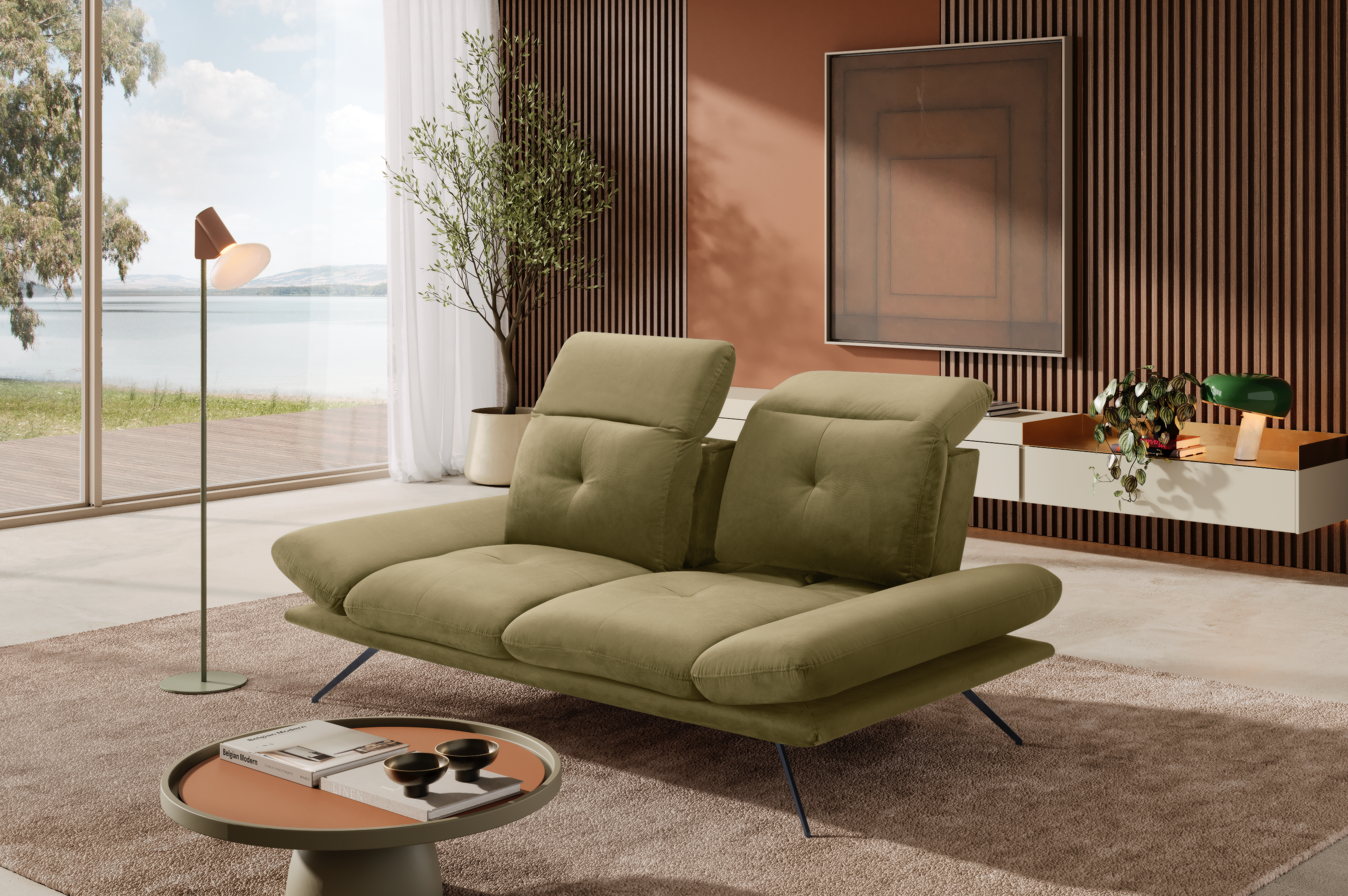 Canapé 2 Places Miranda – Komodo | Tissu Viky, Fabriqué en Italie - Collection 2026