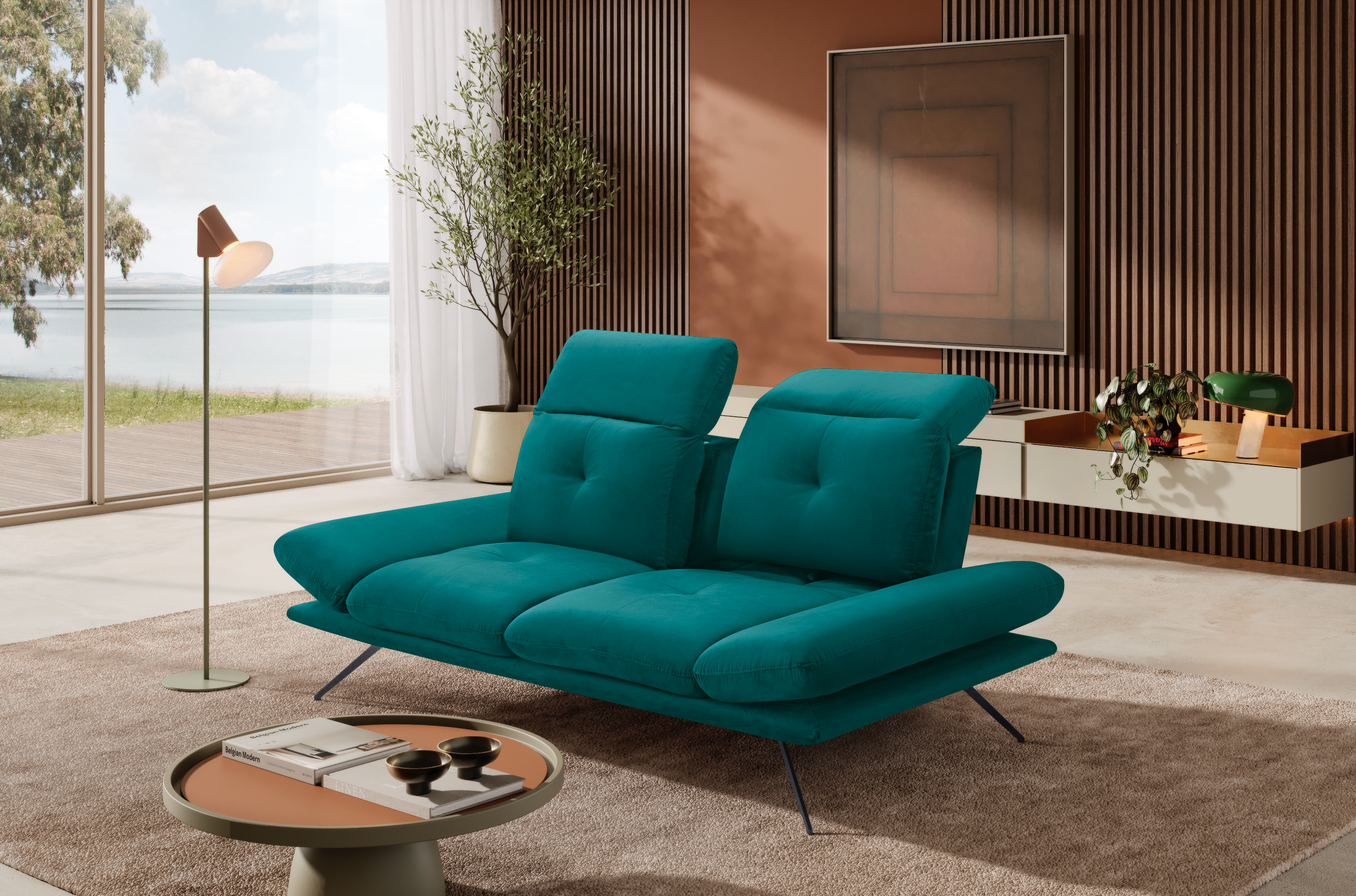 Canapé 2 Places Miranda – Komodo | Tissu Viky, Fabriqué en Italie - Collection 2026