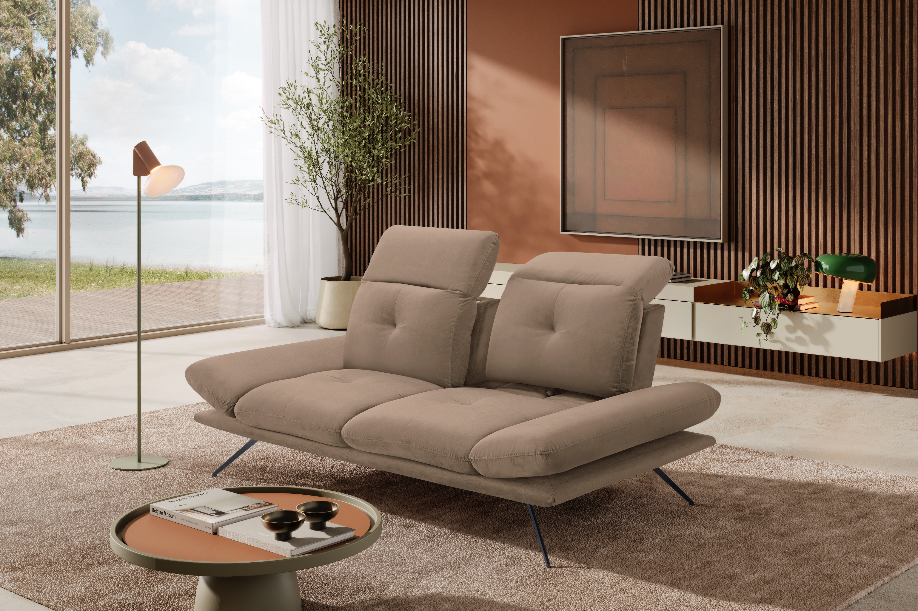 Canapé 2 Places Miranda – Komodo | Tissu Viky, Fabriqué en Italie - Collection 2026