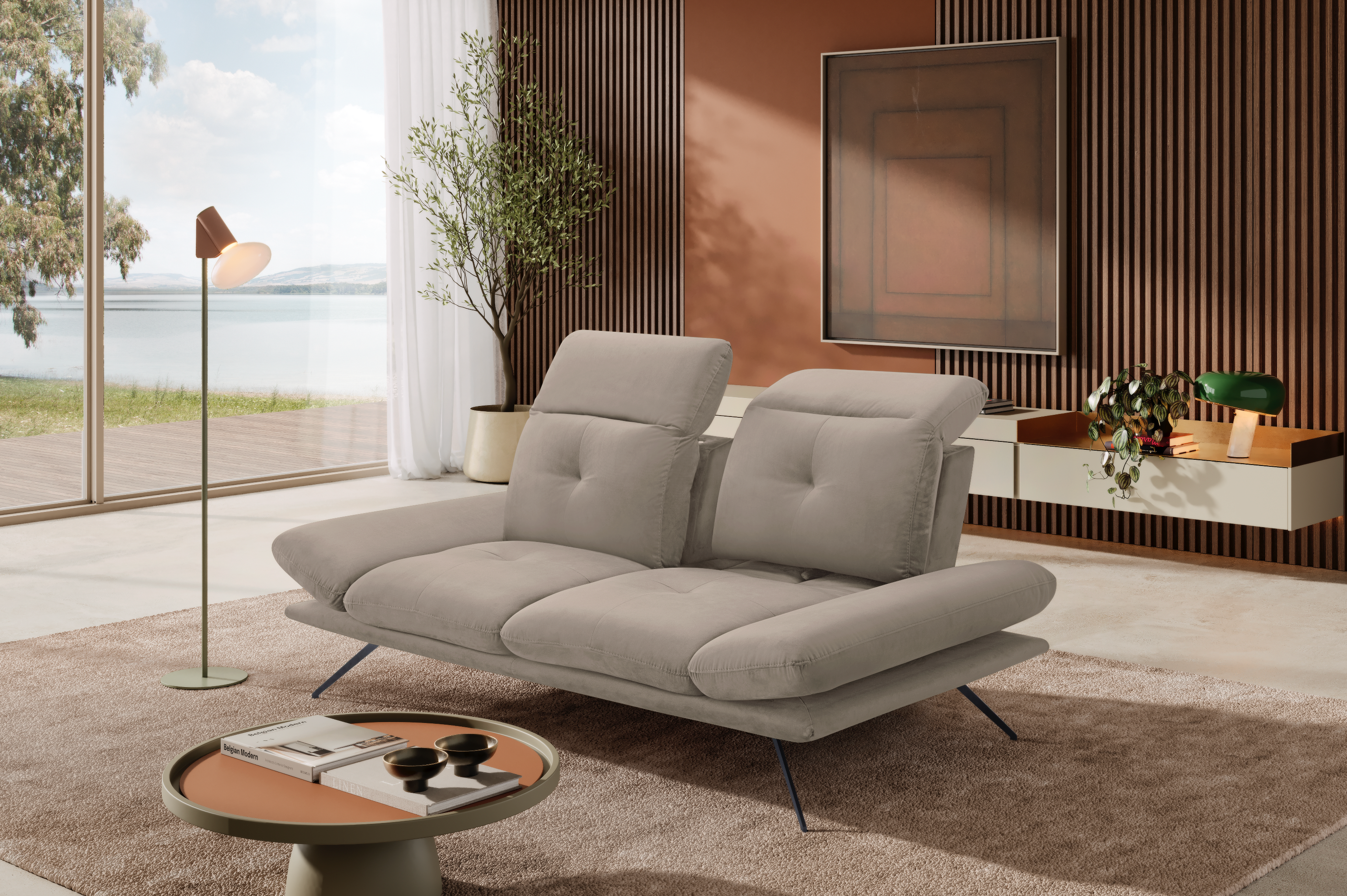 Canapé 2 Places Miranda – Komodo | Tissu Viky, Fabriqué en Italie - Collection 2026