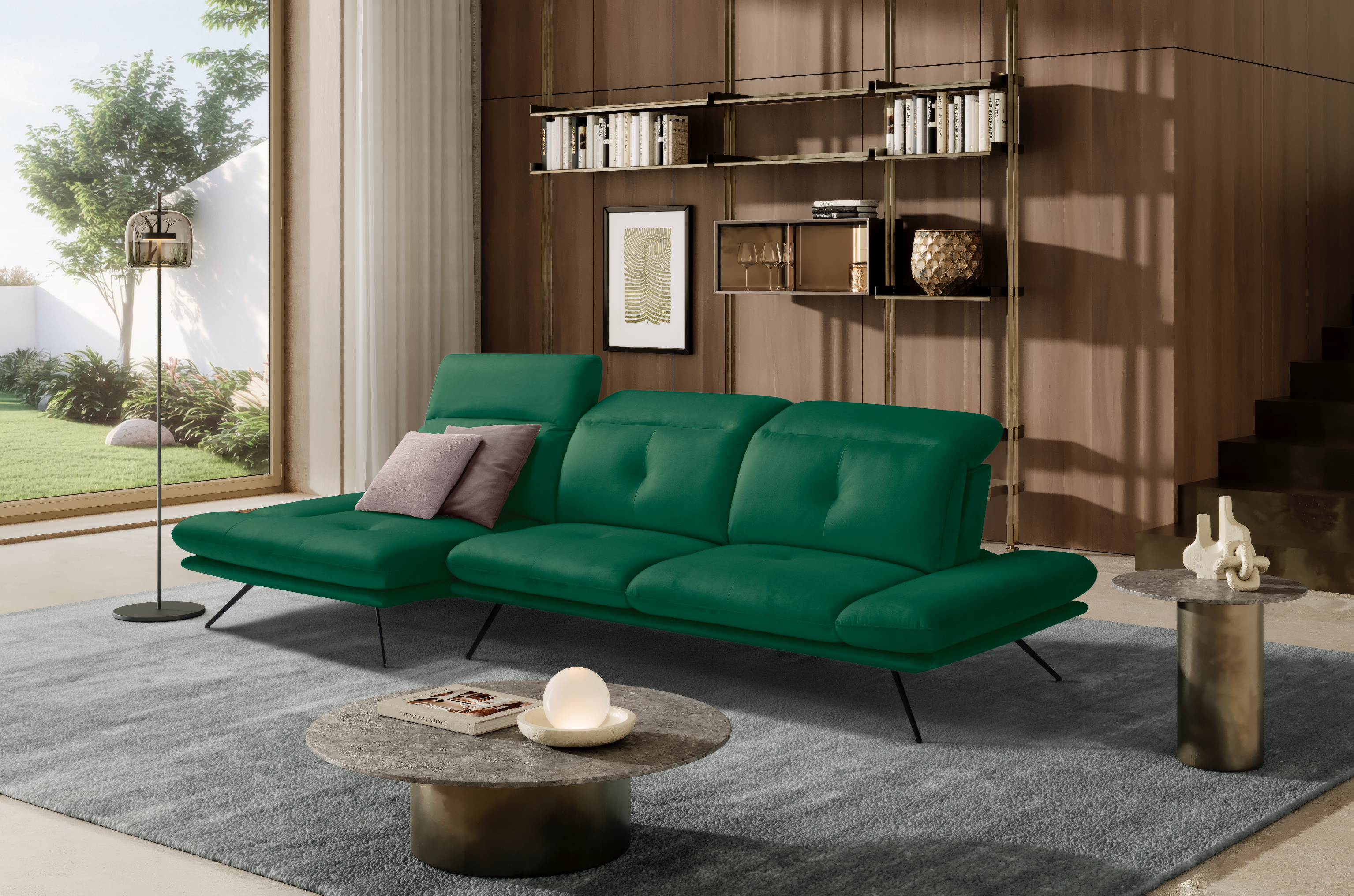 Canapé Chaise Longue Miranda – Komodo | Tissu Viky, Fabriqué en Italie - Collection 2026
