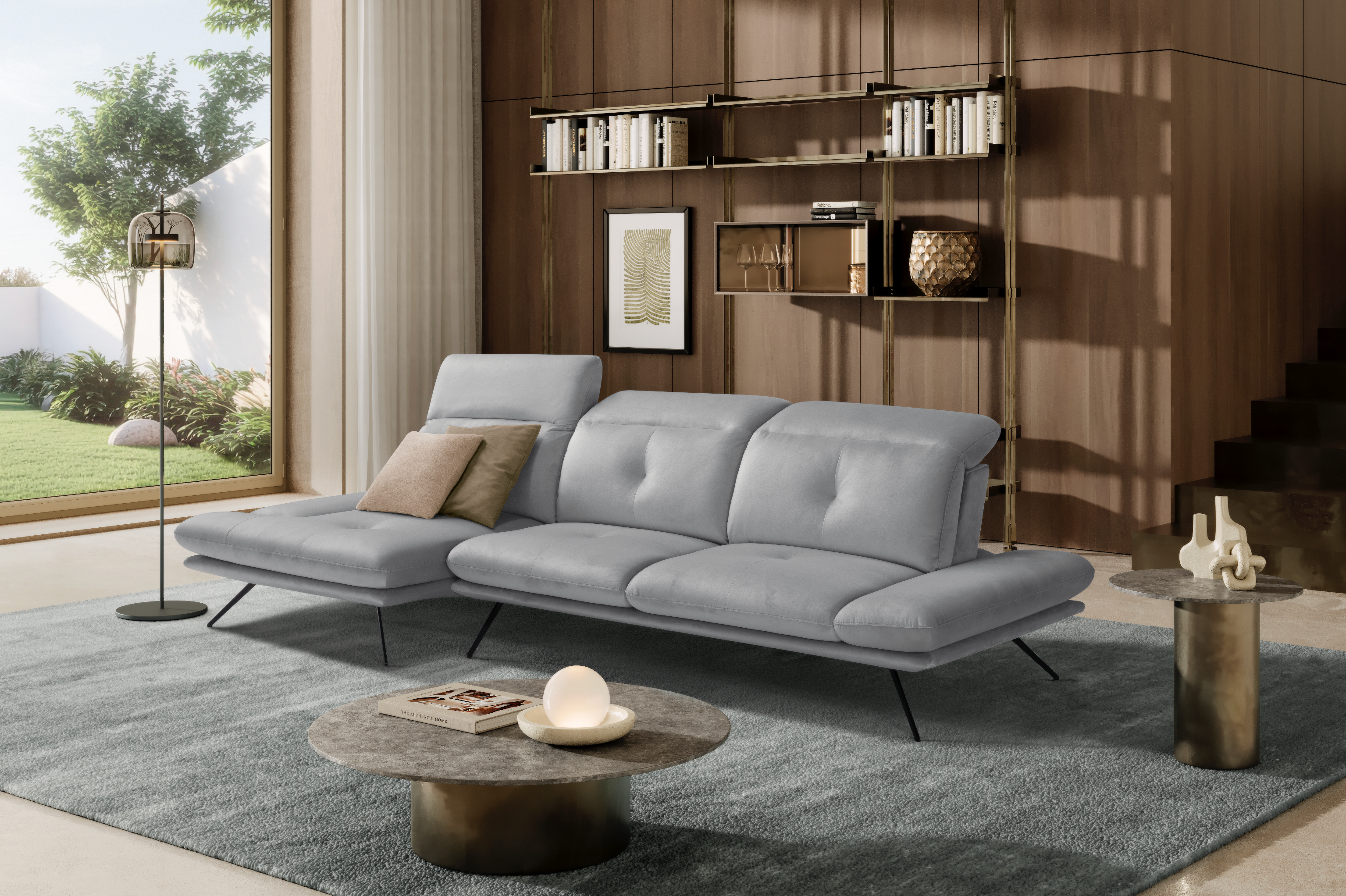 Canapé Chaise Longue Miranda – Komodo | Tissu Viky, Fabriqué en Italie - Collection 2026