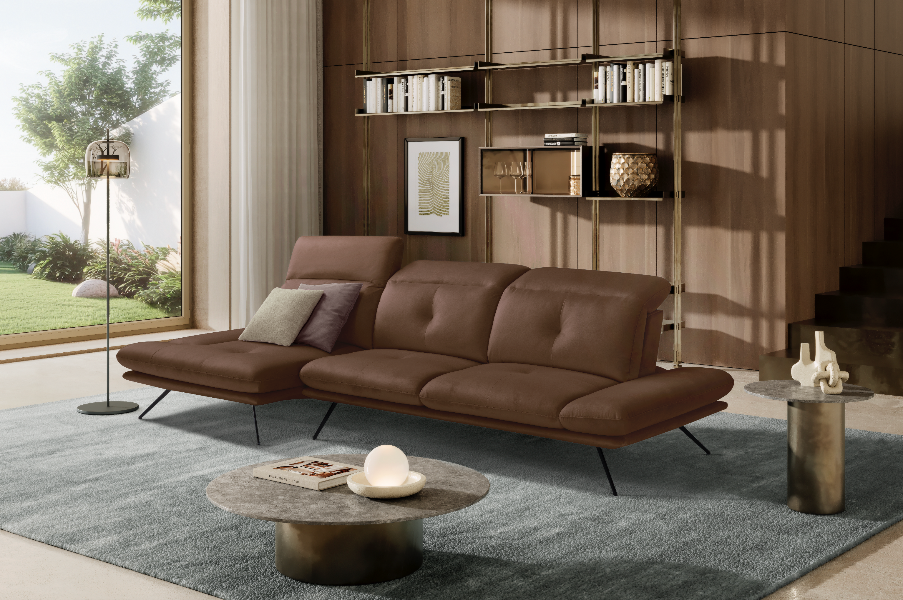 Canapé Chaise Longue Miranda – Komodo | Tissu Viky, Fabriqué en Italie - Collection 2026