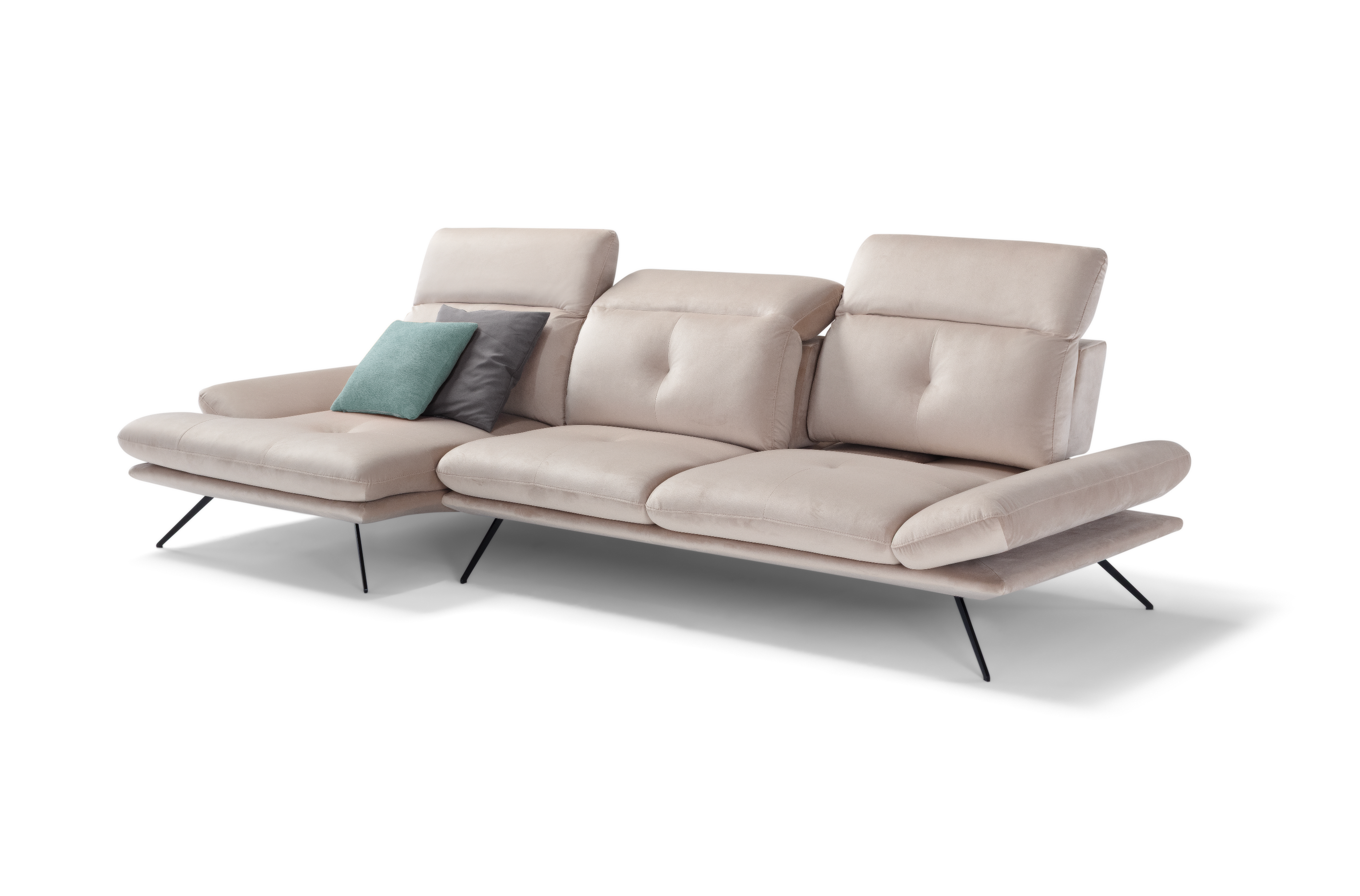 Canapé Chaise Longue Miranda – Komodo | Tissu Viky, Fabriqué en Italie - Collection 2026