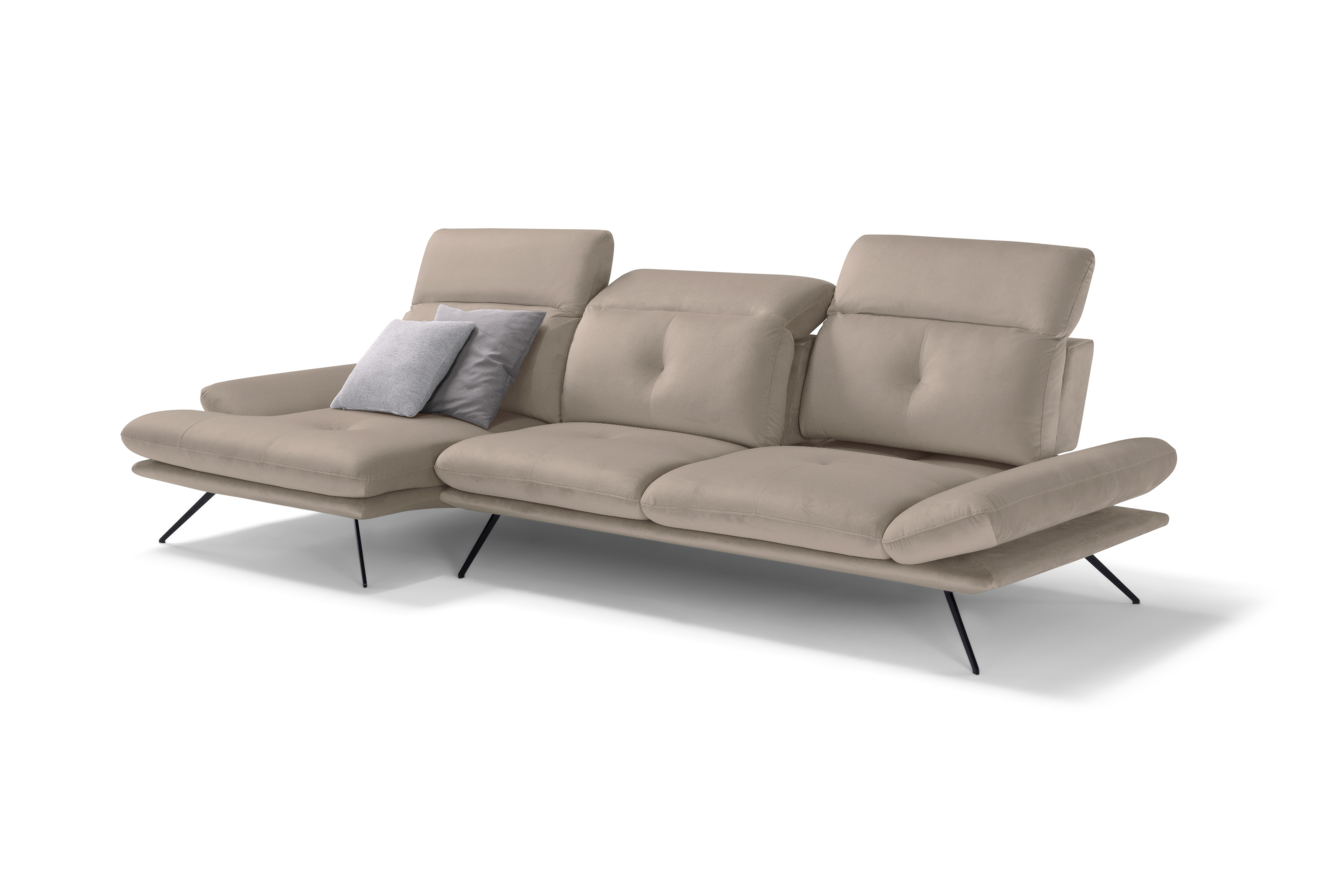 Canapé Chaise Longue Miranda – Komodo | Tissu Viky, Fabriqué en Italie - Collection 2026