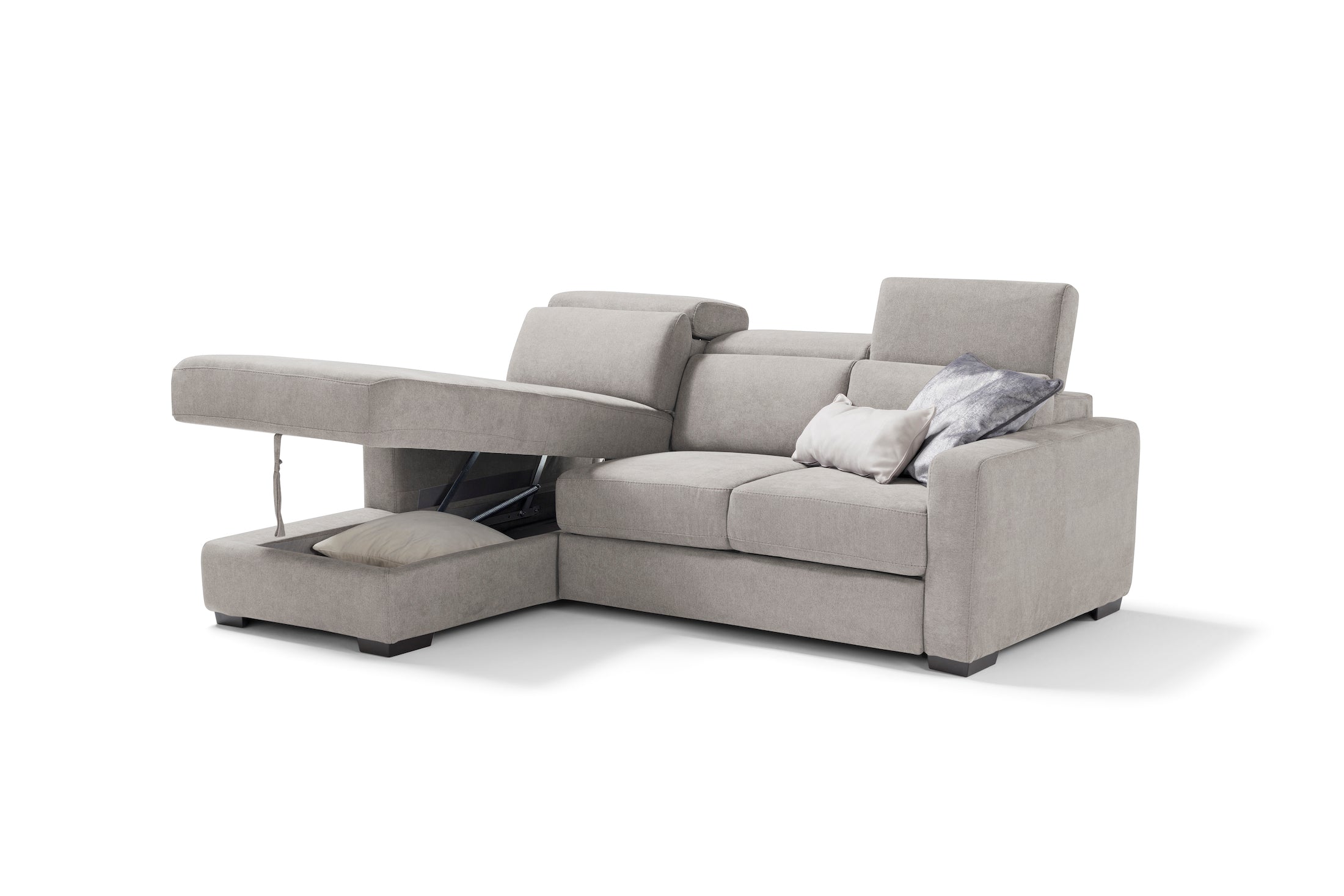TALENTO chaise longue sofa, 3 seats max - KOMODO bed opening