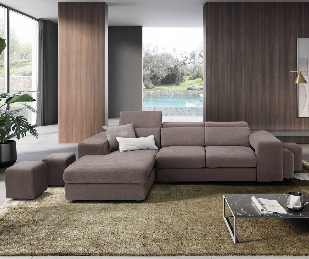 Canapé méridienne TALENTO - Ouverture lit KOMODO