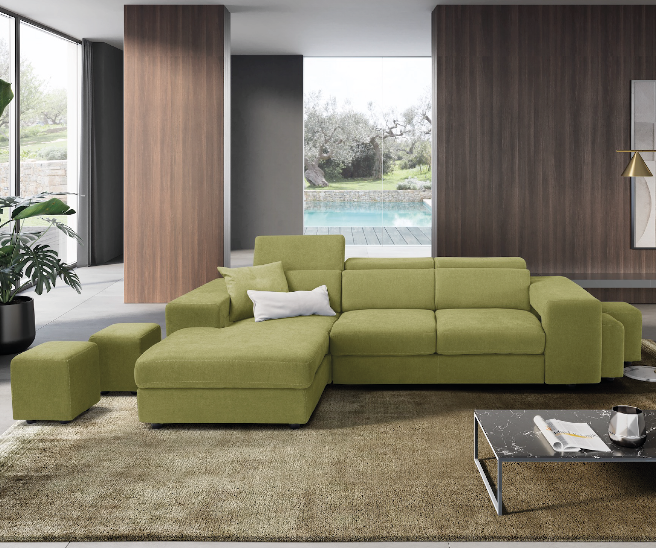 Canapé méridienne TALENTO - Ouverture lit KOMODO