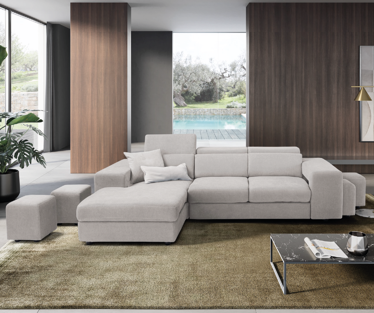 Canapé méridienne TALENTO - Ouverture lit KOMODO