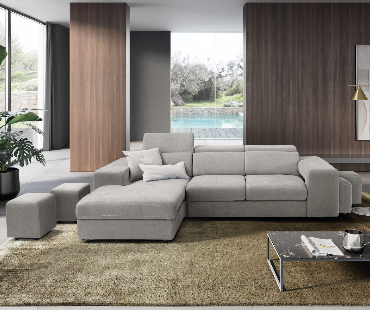 Canapé méridienne TALENTO - Ouverture lit KOMODO