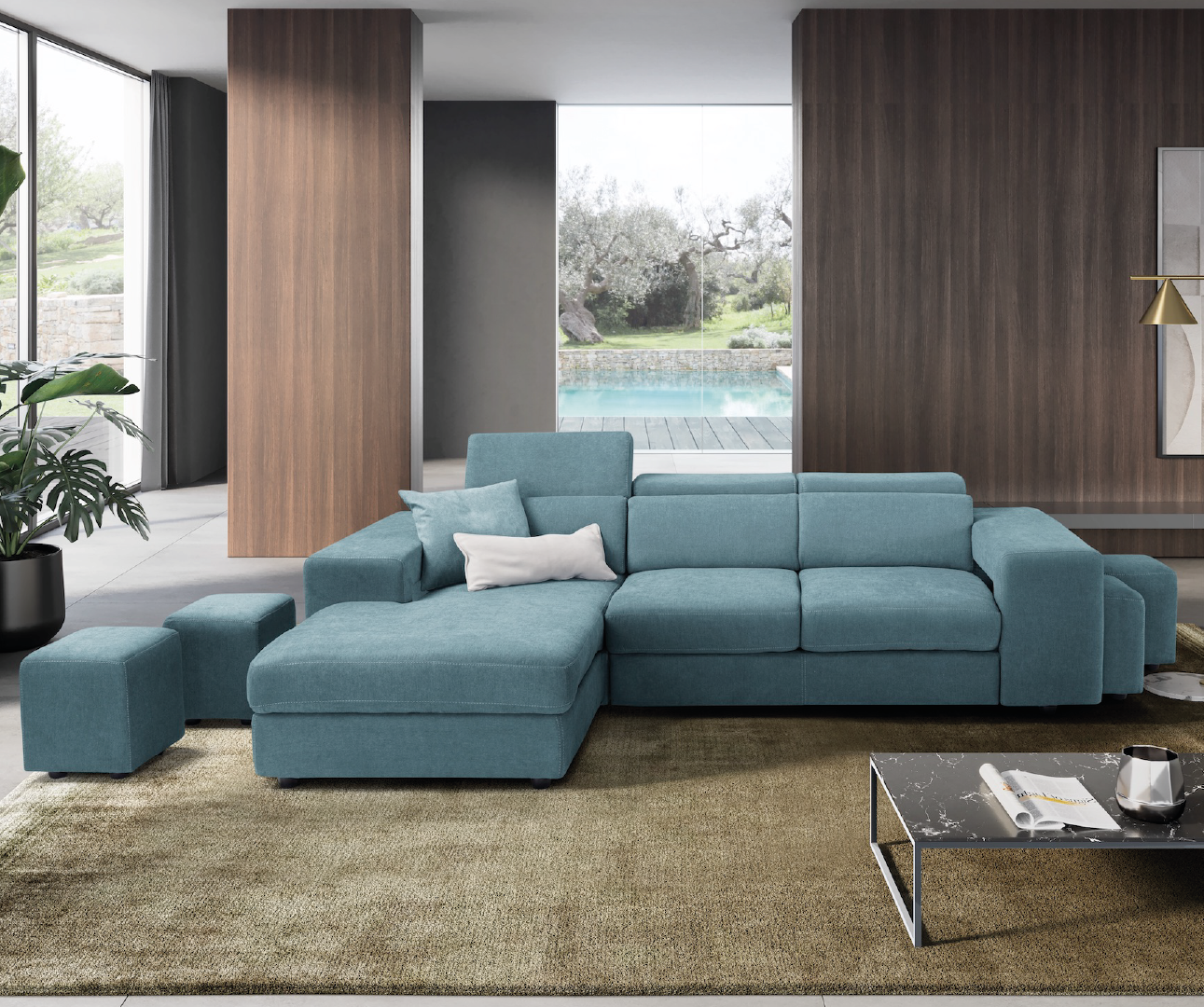 Canapé méridienne TALENTO - Ouverture lit KOMODO